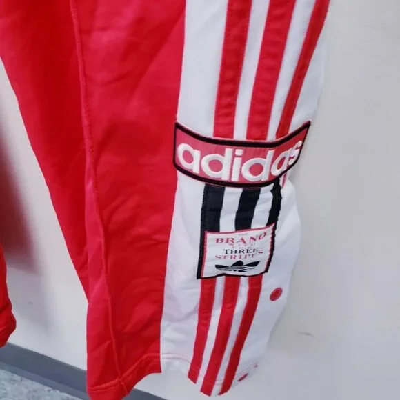 Adidas Button Side Tracksuit Sports Sweats Activewear Red Size US M Logo! - Picture 2 of 7
